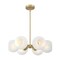 Westinghouse Chandelier 60W 6-Light Dorney Champagne Brass Frosted Glass 6128100 - alternate 1